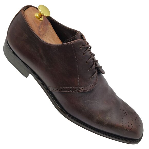 Bally Other - Bally Switzerland Mens Size 10D Dark Brown Leather Dress Shoes Medallion Oxfords